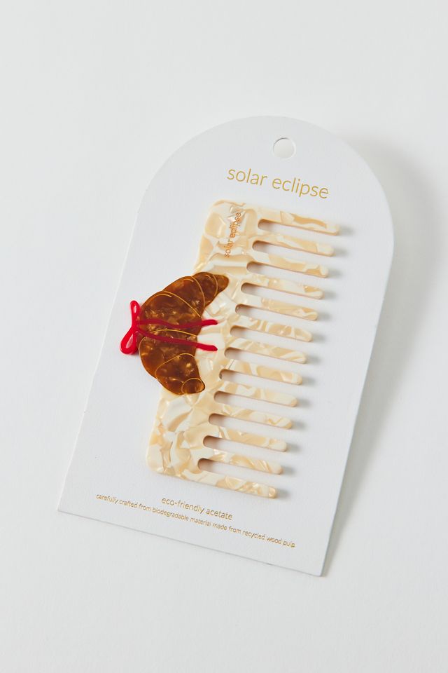 Solar Eclipse Hand-Painted Pocket Hair Comb #1