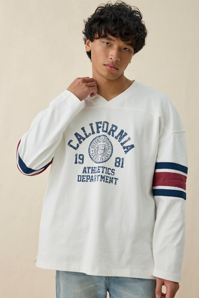 GUESS JEANS Long Sleeve Hockey Jersey Tee