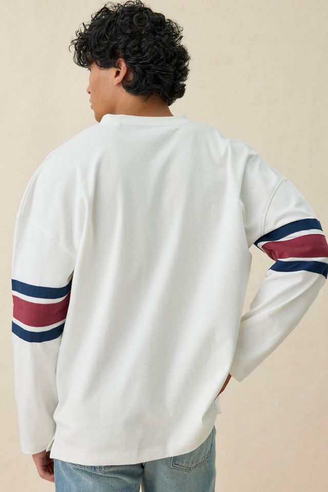 GUESS JEANS Long Sleeve Hockey Jersey Tee #1