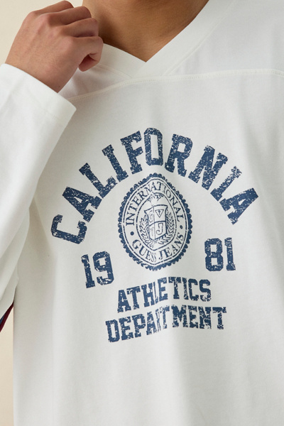 GUESS JEANS Long Sleeve Hockey Jersey Tee