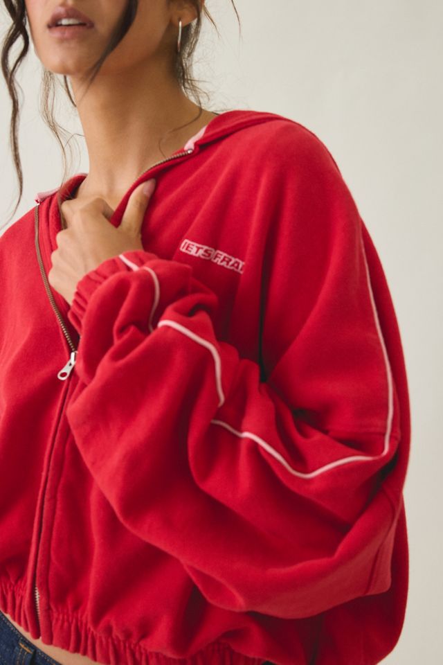 iets frans… Harri Piped Bubble Hem Zip-Up Hoodie Sweatshirt #2