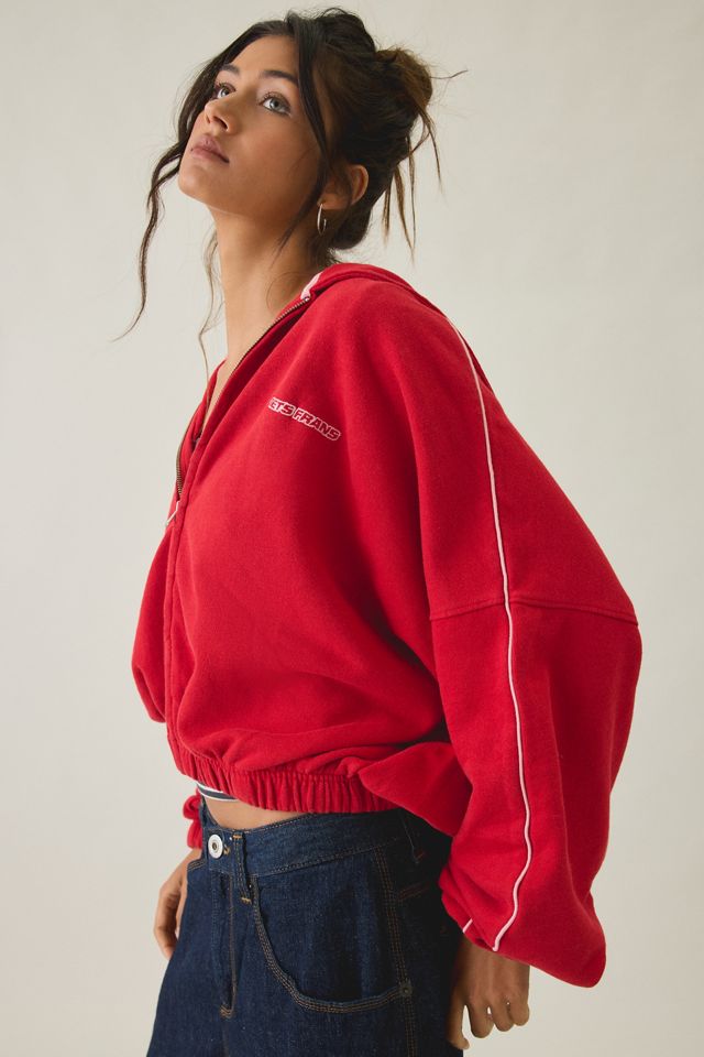 iets frans… Harri Piped Bubble Hem Zip-Up Hoodie Sweatshirt #3