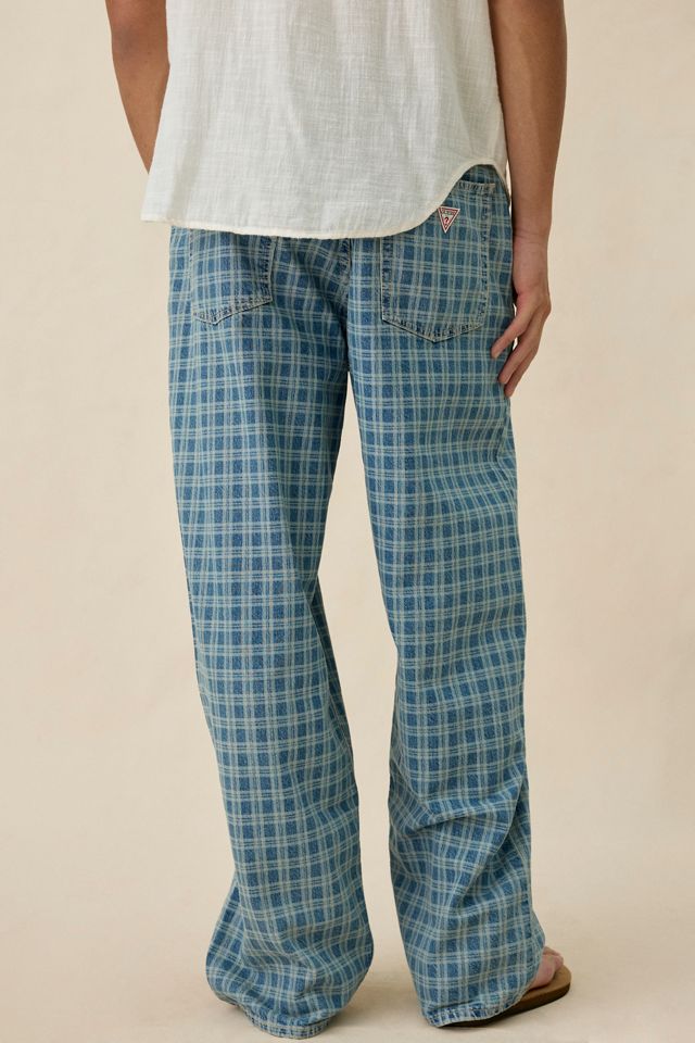 GUESS ORIGINALS G20 Plaid Super Baggy Fit Jeans #3