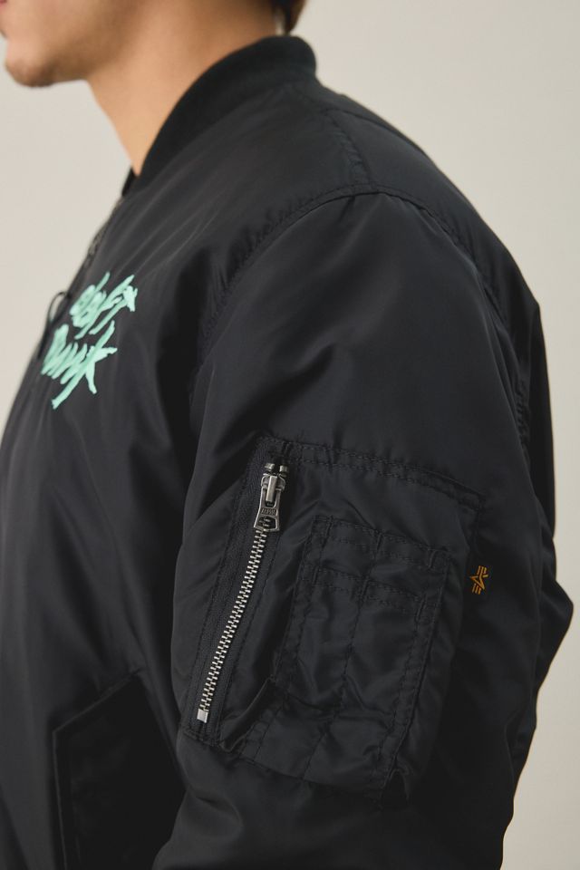 Alpha Industries X Daft Punk Reversible Graphic Bomber Jacket #4