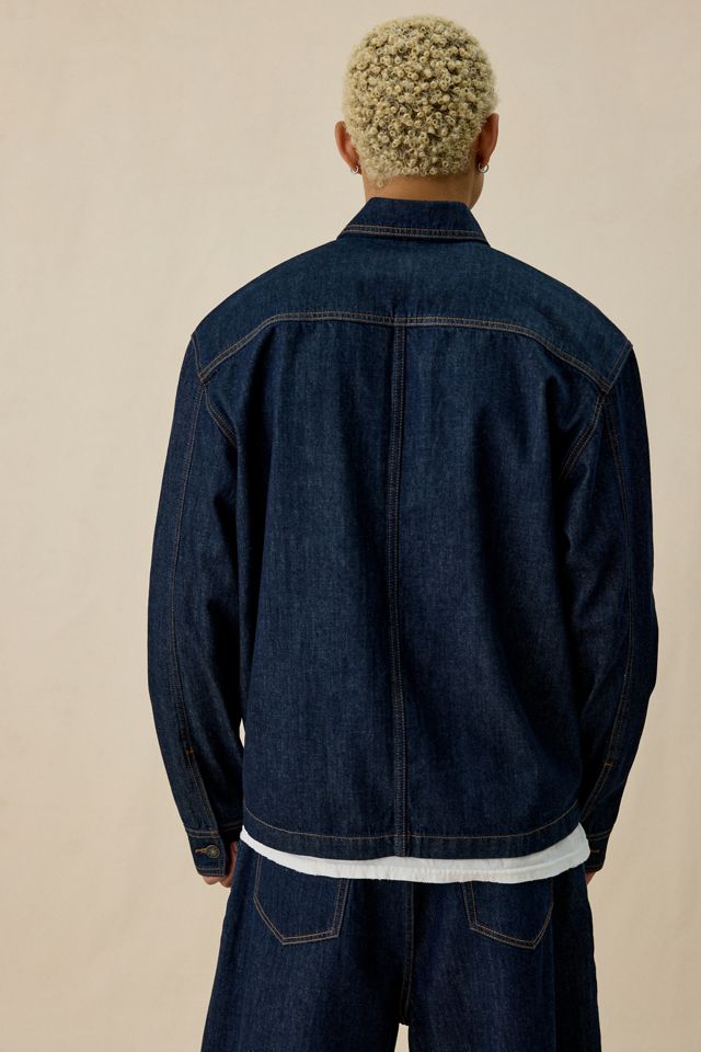 GUESS JEANS Boxy Fit Zip-Up Denim Jacket #1