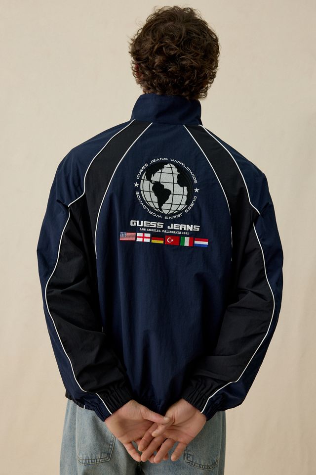 GUESS JEANS Crinkle Nylon Windbreaker Jacket #1