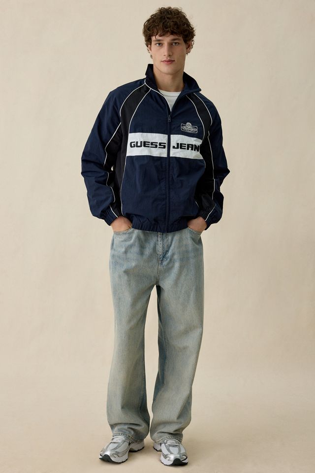 GUESS JEANS Crinkle Nylon Windbreaker Jacket #3