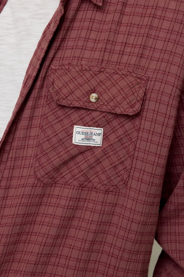 GUESS JEANS Boxy Cropped Button-Down Shirt #3