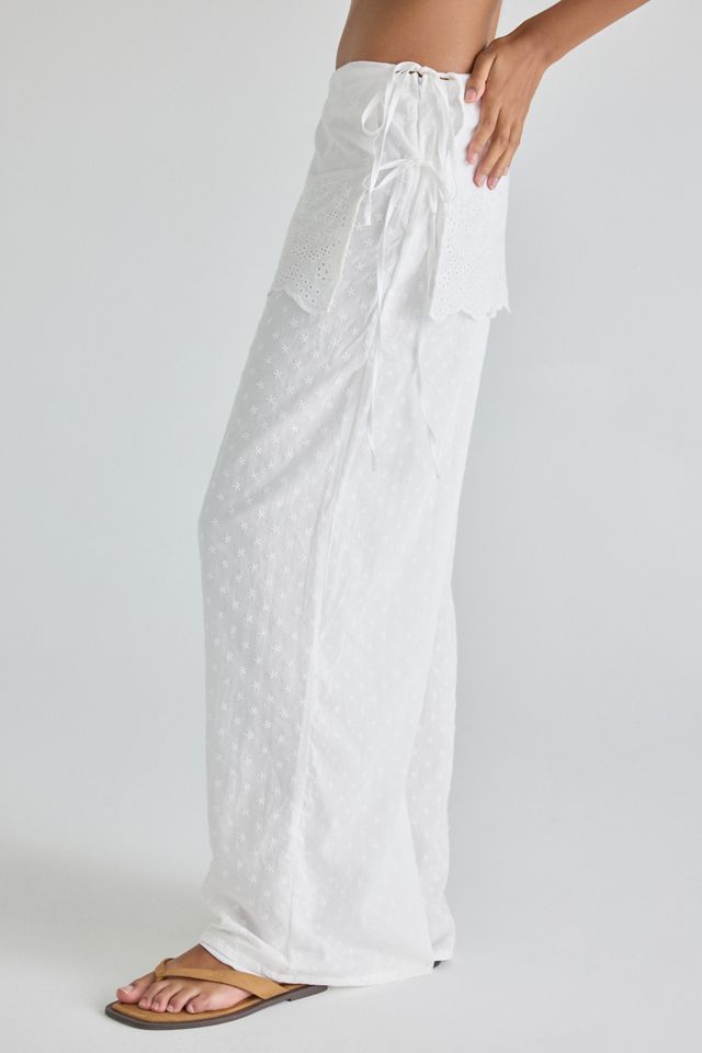 Daisy Street Cloud Eyelet Lace Wrap Skirt Pants #2