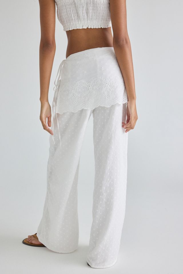 Daisy Street Cloud Eyelet Lace Wrap Skirt Pants #3