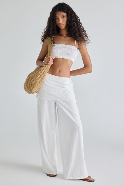 Pantalon-jupe portefeuille en dentelle à œillets nuage Daisy Street