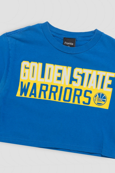 Frankie Collective Rework Golden State Warriors Crop Tee