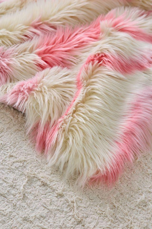 Sita Faux Fur Jacquard Throw Blanket #2