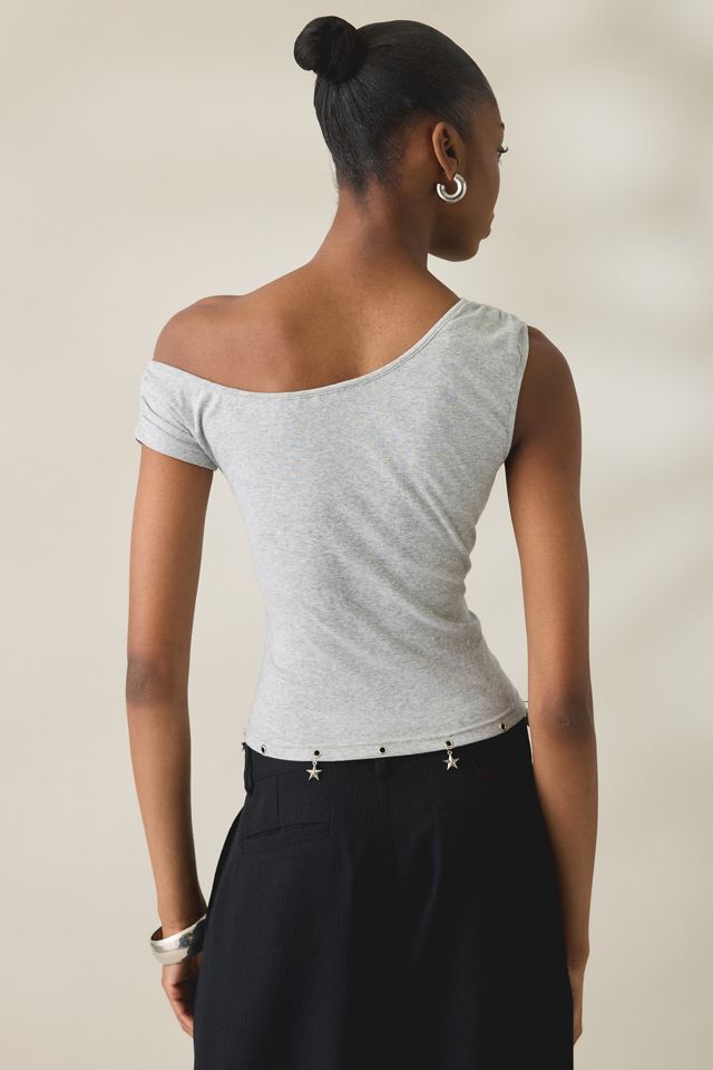 Daisy Street Mabel Charmed Grommet Detail Off-The-Shoulder Top #2