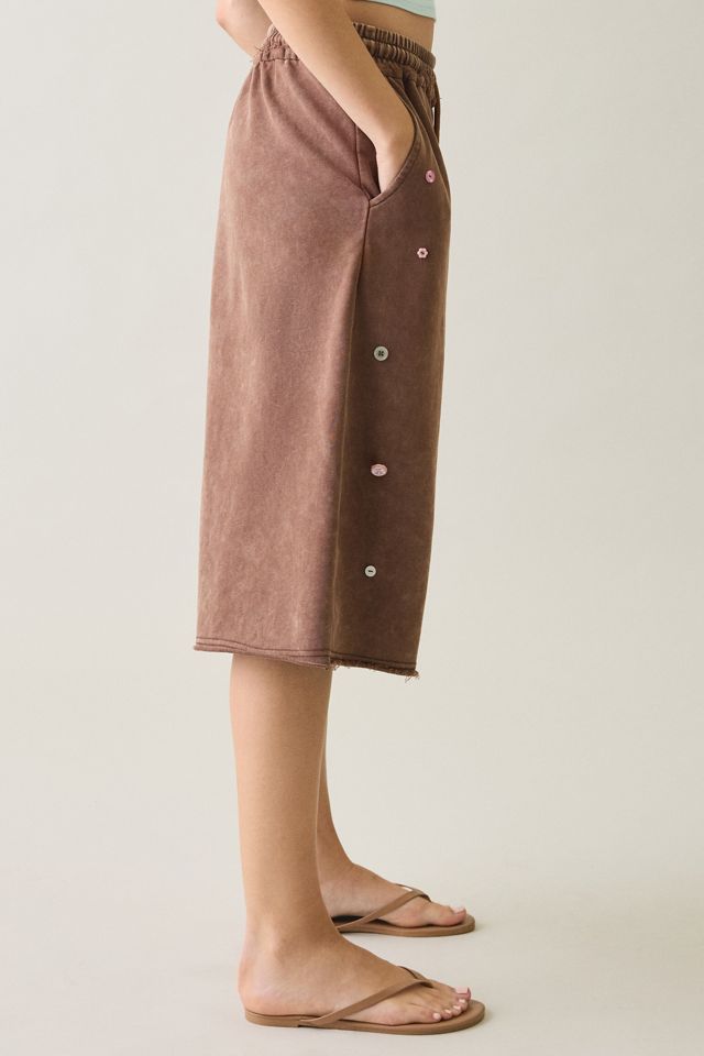 Daisy Street Leya Icon Button Detail Long Shorts #3