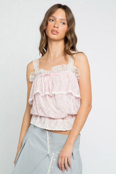 Camisole Petunia à volants et bordure en dentelle Daisy Street