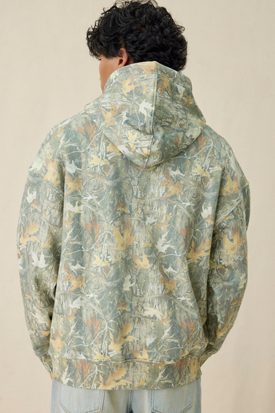 GUESS JEANS Baker Logo Camo Hoodie Sweatshirt