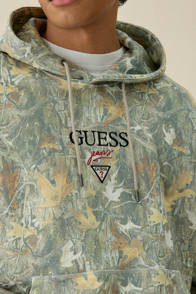 GUESS JEANS Baker Logo Camo Hoodie Sweatshirt