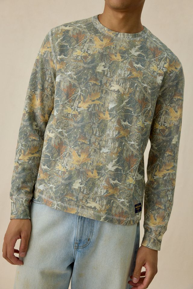 GUESS JEANS Waffle Camo Long Sleeve Tee #2