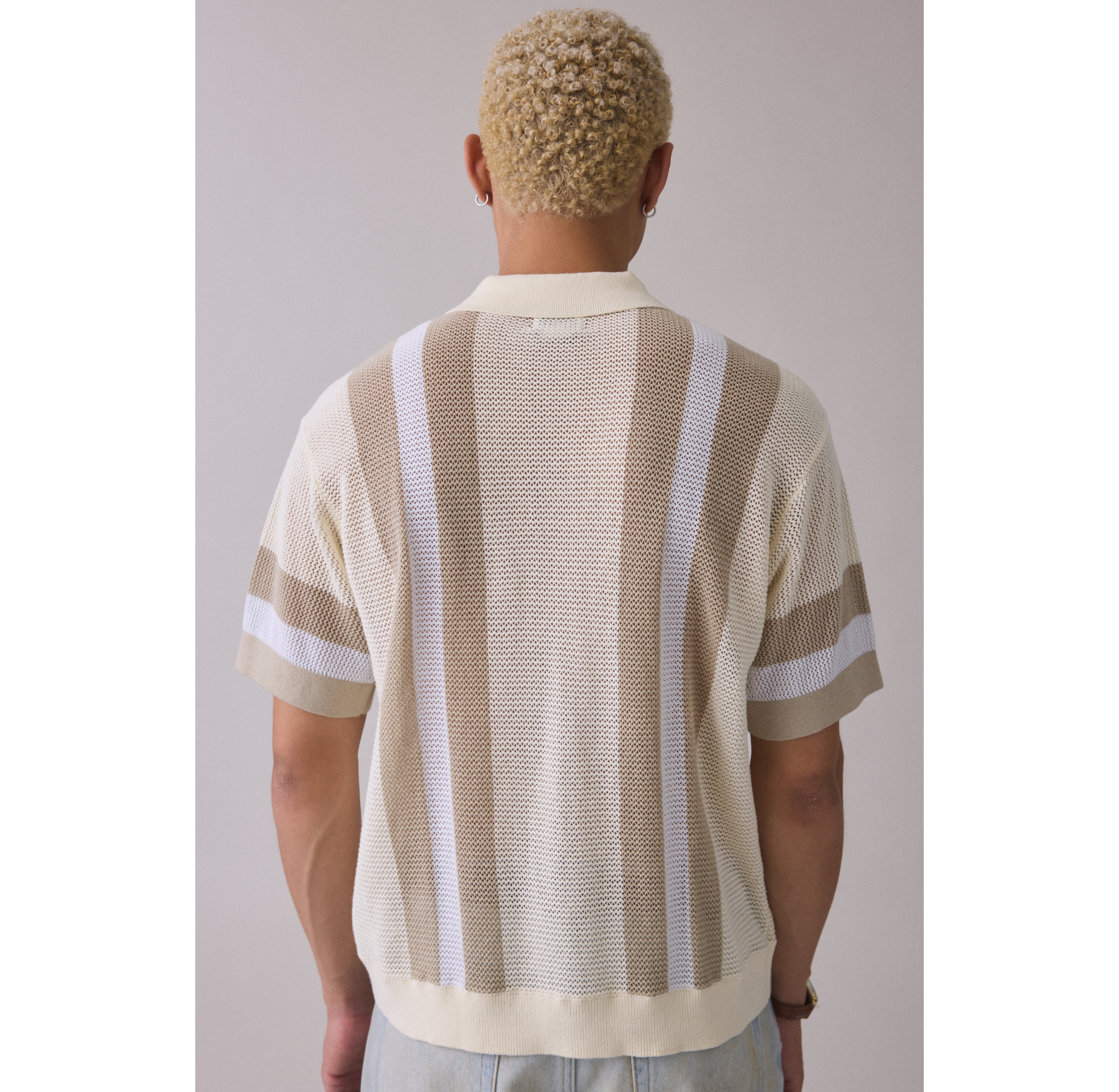 OBEY Seth Striped Polo Sweater
