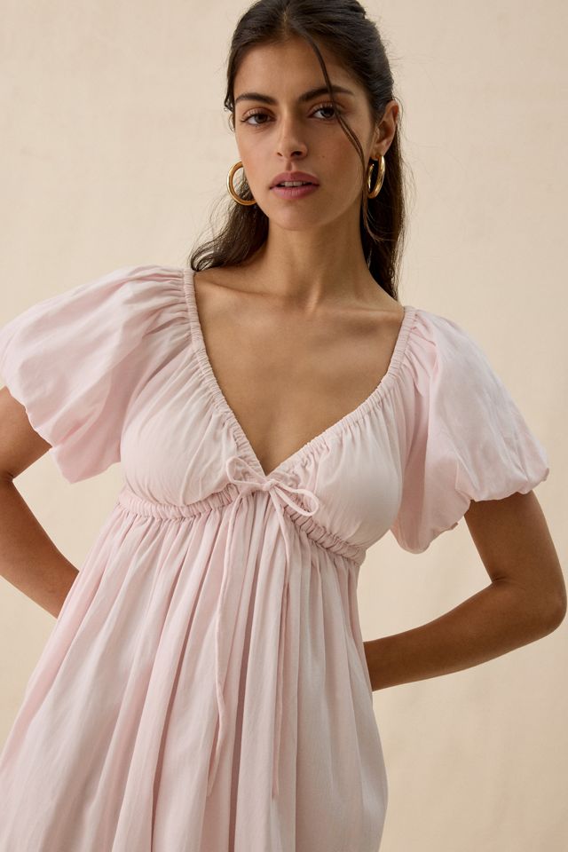 empire waist puff sleeve dress Dress, Viscose Summer Dress, Smock Women, Midi Dress, Boho Floral Dress, Romantic Summer Dress Empire Waist Dress with Puff Sleeves brings a graceful Vintage Saks Fifth Avenue Empire