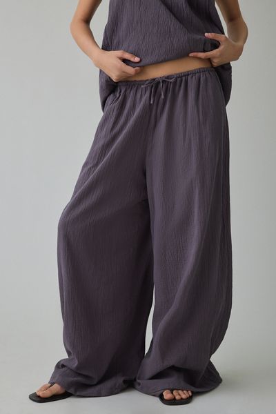 Muse Assembly Fern Pull-On Wide Leg Baggy Pants