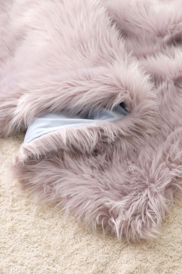 Rory Faux Fur Throw Blanket #2