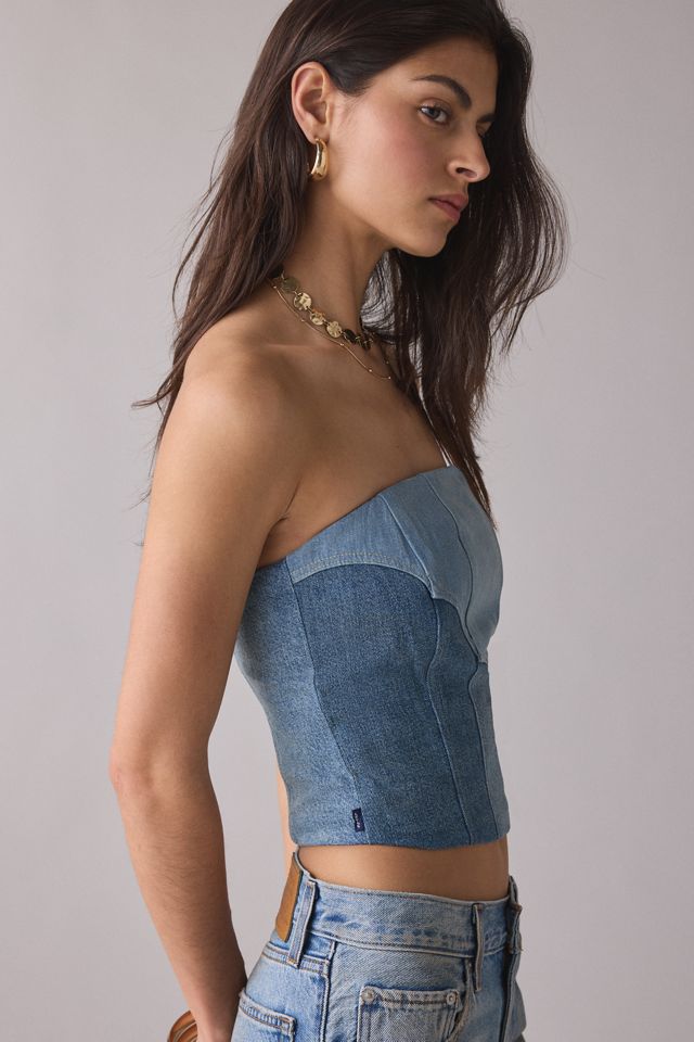Levi’s® Blue Tab Roper Denim Bustier Top #4