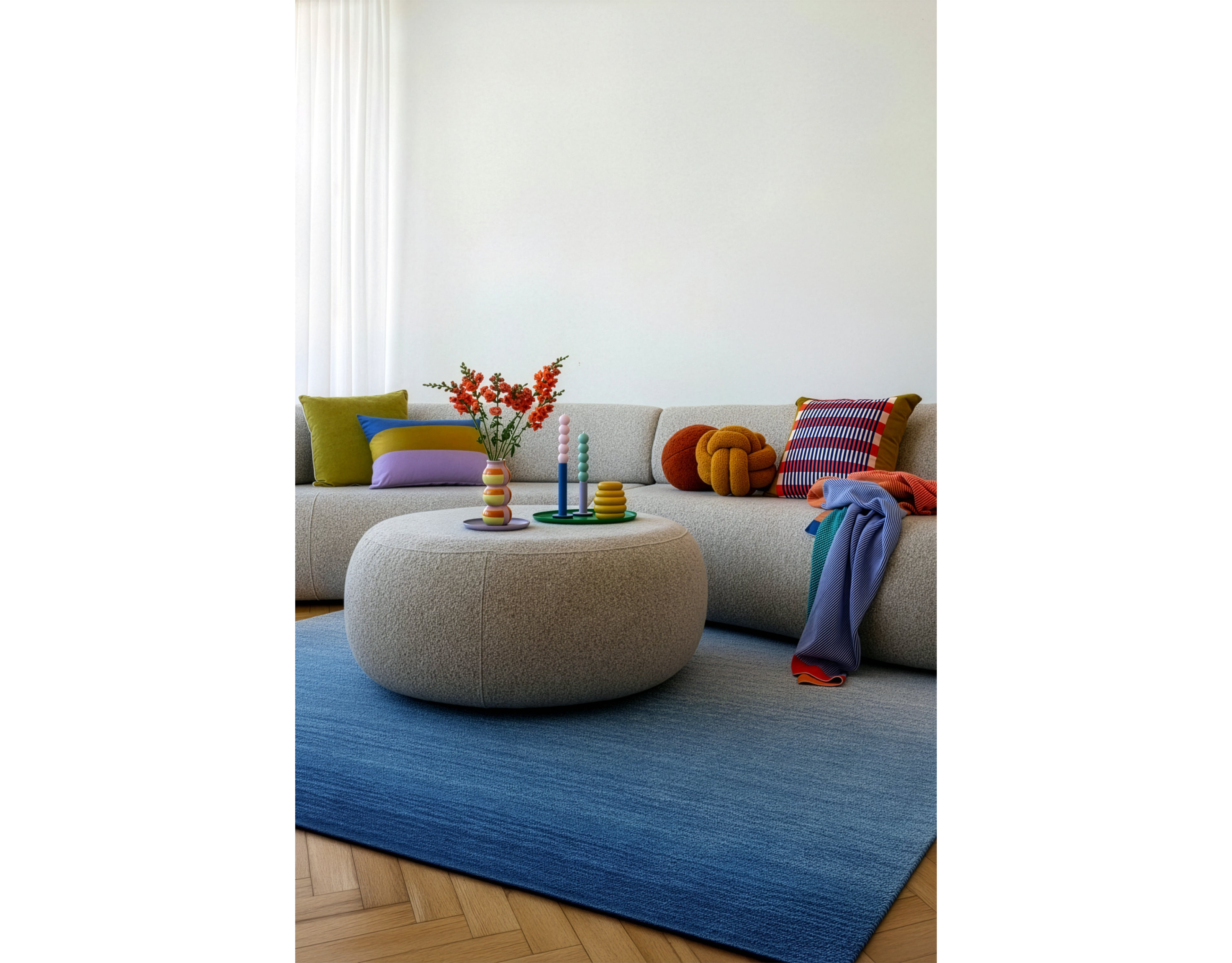 Jubi Ombre Horizon Hand Loomed Wool Rug