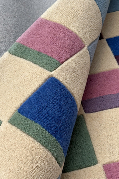 Jubi Watercolor Checkered Hand Tufted Wool Rug