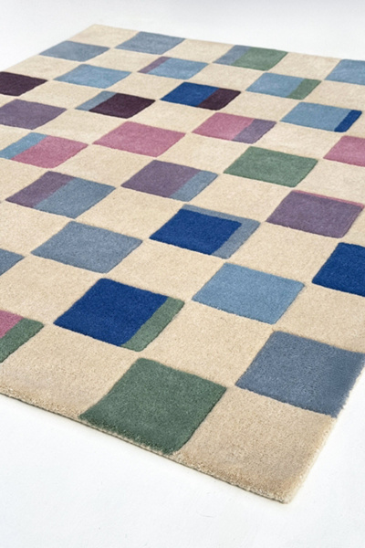 Jubi Watercolor Checkered Hand Tufted Wool Rug
