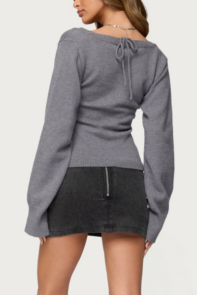 Edikted Stacie V Neck Sweater