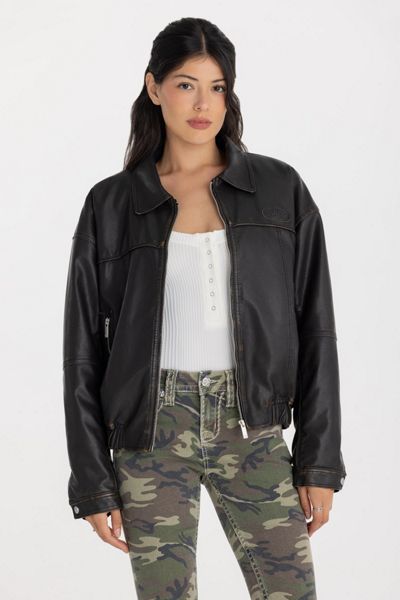 Vintage 90s Black Leather Jacket | Urban Outfitters