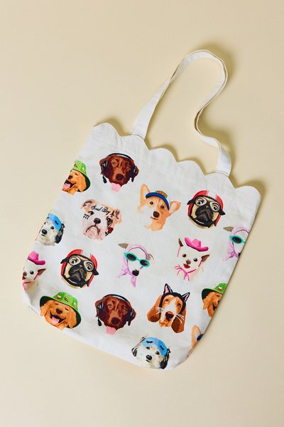 UO Dog Collage Patterned Tote Bag