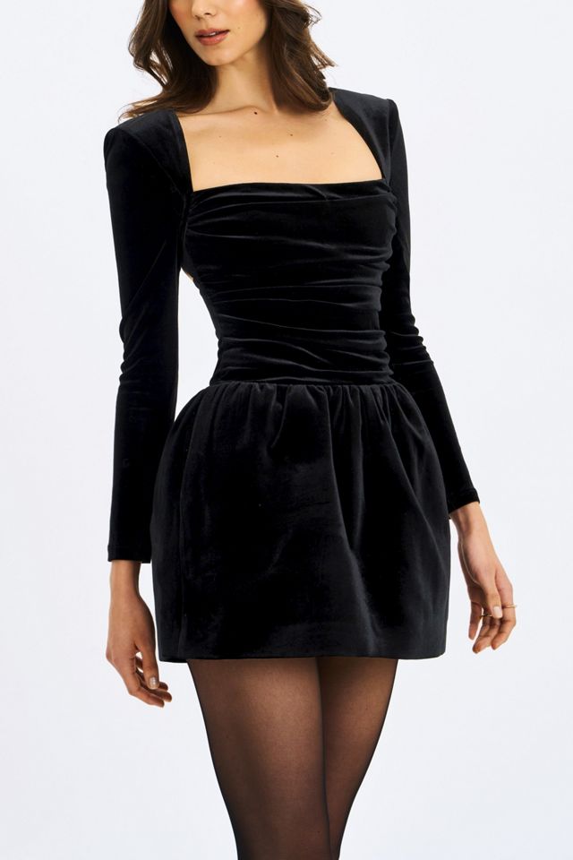 Miss Circle Catrina Velvet Square Neck Mini Dress #1
