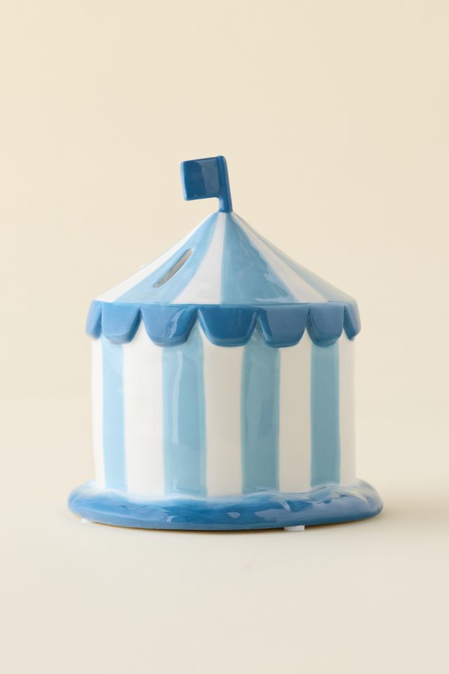 Miffy Striped Beach Tent Ceramic Figure Coin Bank #1