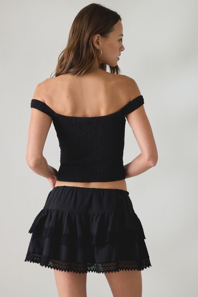 Kimchi Blue Getaway Crochet + Lace Skirt 2-Piece Set #1