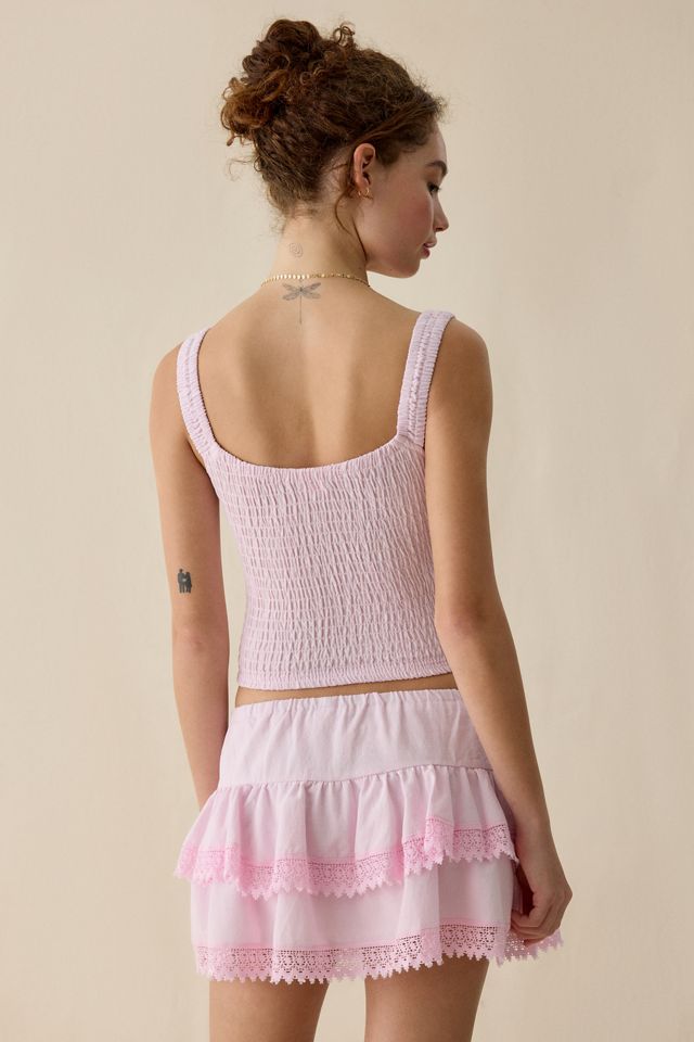 Kimchi Blue Getaway Crochet + Lace Skirt 2-Piece Set #3