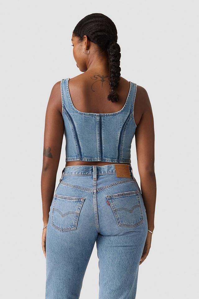Levi’s® Seamed Zip Bustier Top #1