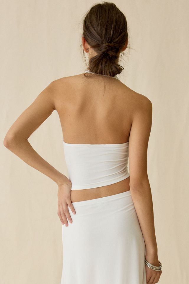 UO Never Miss Mesh Halter Neck Asymmetric Midi Skirt 2-Piece Set | Urban  Outfitters