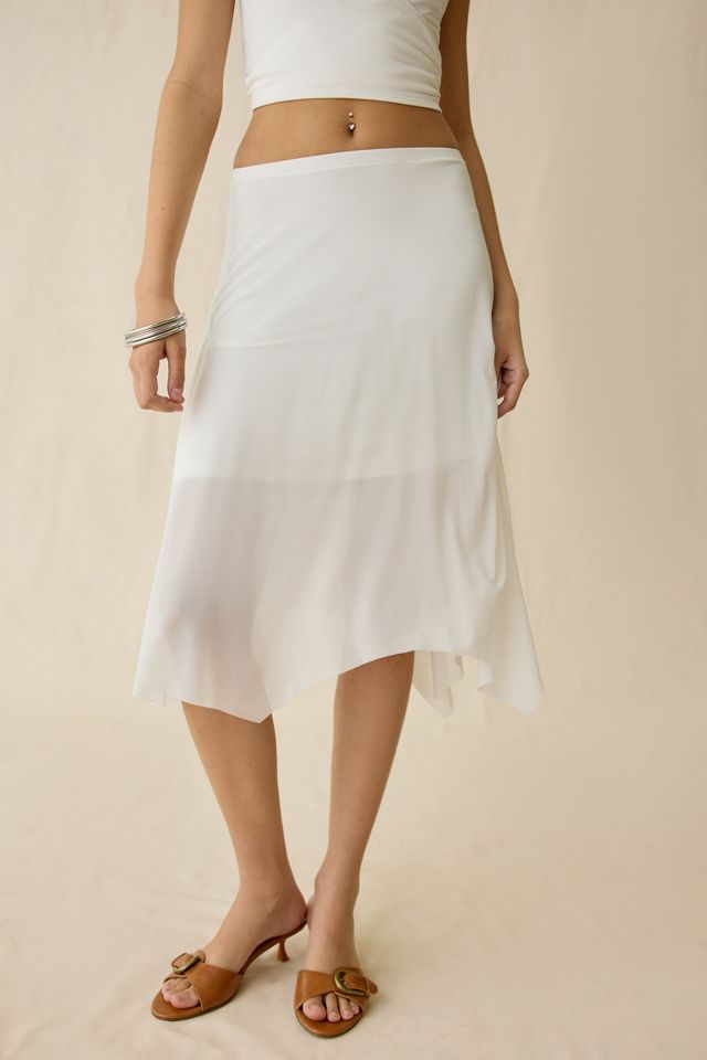 UO Never Miss Mesh Halter Neck Asymmetric Midi Skirt 2-Piece Set #4