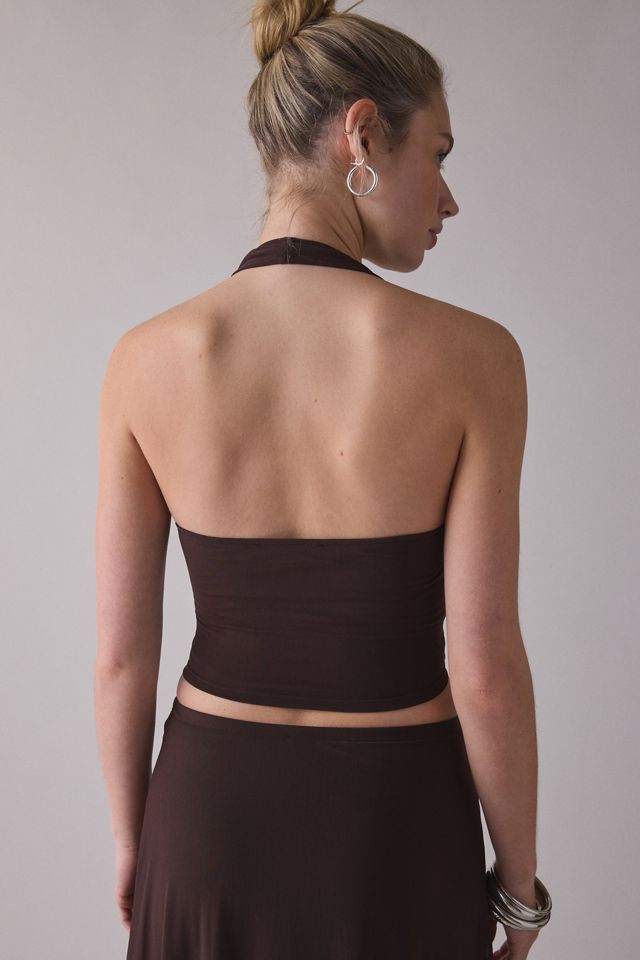 UO Never Miss Mesh Halter Neck Asymmetric Midi Skirt 2-Piece Set #4