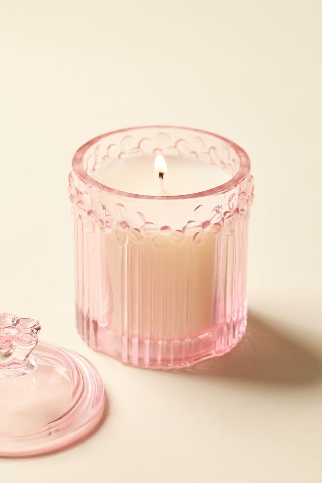 Glass Flower Jar 7 oz Scented Candle #1