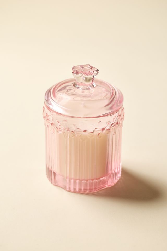 Glass Flower Jar 7 oz Scented Candle #2