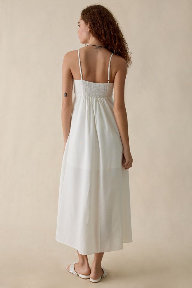 BDG Salt Air Linen Blend Trapeze Maxi Dress #3