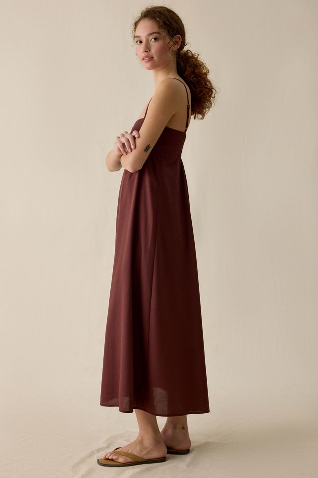 BDG Salt Air Linen Blend Trapeze Maxi Dress #2