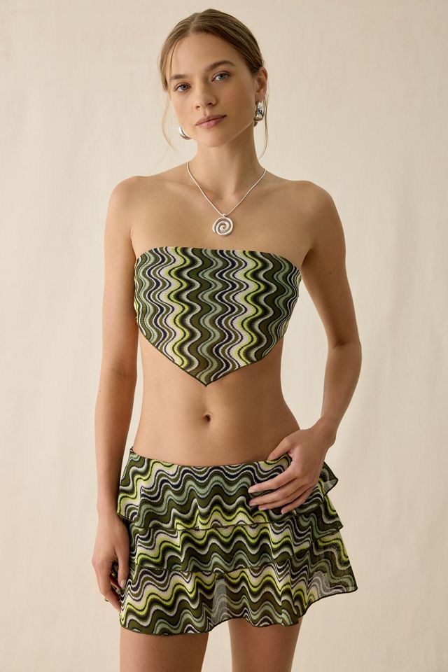 Ensemble 2 pièces jupe-short à rayures ondulées UO Blazin' Babe #1