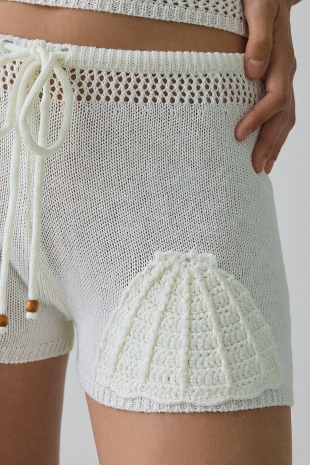 Ensemble 2 pièces shorts en crochet "Shell Me About It" UO #4