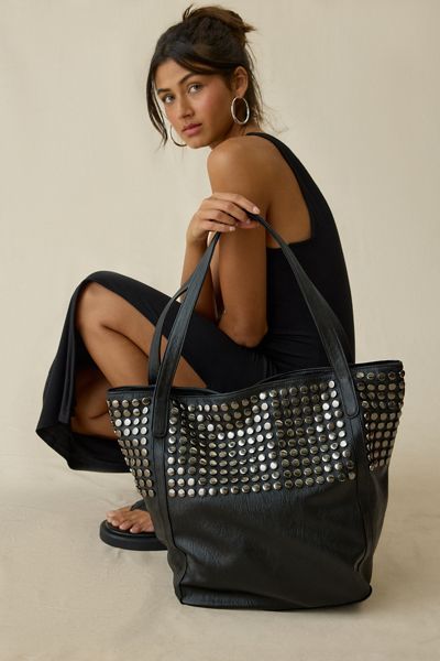 Sac fourre-tout BDG Steph en faux cuir clouté