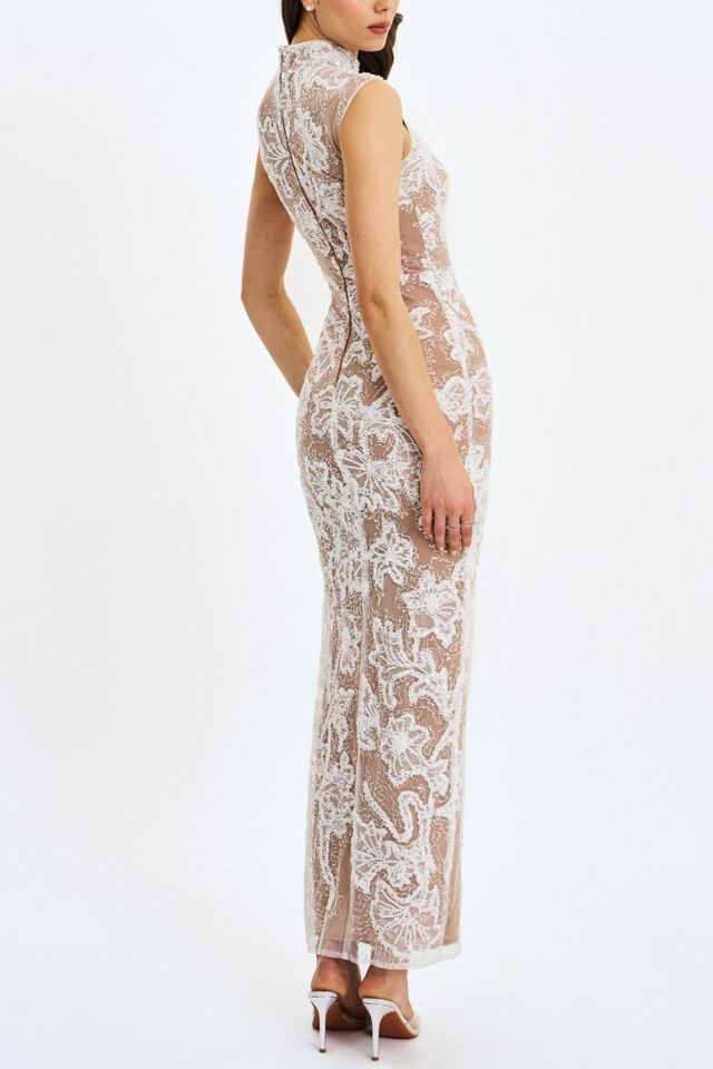 Miss Circle Tavia Beaded Teardrop Neckline Maxi Dress #3